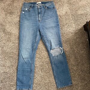 Abercrombie & Fitch Blue Straight Leg Jeans